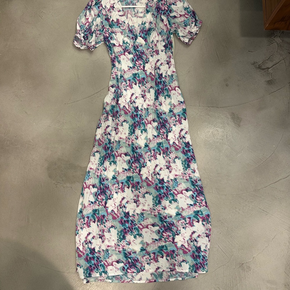 a new day Purple and Teal Floral Maxi Dress